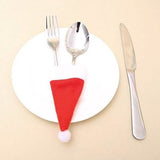 20-Piece: Christmas Santa Hat Silverware Storage Bag
