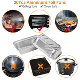 20-Piece: Disposable Aluminum Foil Pans