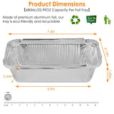 20-Piece: Disposable Aluminum Foil Pans