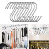 20-Piece: Household Holder Kitchen Stainless Steel S Shaped Hooks