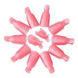 20-Piece Set: Plastic Acrylic Nail Art Soak Off Cap Clip UV Gel Polish Remover Wrap Tool