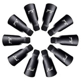 20-Piece Set: Plastic Acrylic Nail Art Soak Off Cap Clip UV Gel Polish Remover Wrap Tool