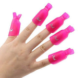 20-Piece Set: Plastic Acrylic Nail Art Soak Off Cap Clip UV Gel Polish Remover Wrap Tool