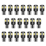 20-Piece: T10 SMD5730 LED Light Bulbs