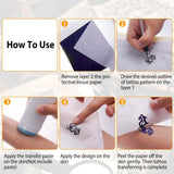 20-Pieces: Tattoo Transfer Paper 4 Layers Tattooing Skin Tattoo Kit A4