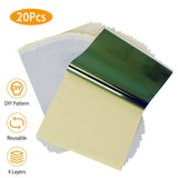 20-Pieces: Tattoo Transfer Paper 4 Layers Tattooing Skin Tattoo Kit A4