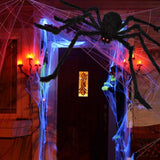 200" Halloween Spider Web and 59" Giant Spider Decoration