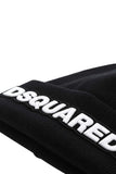 Dsquared Men Black Wool Beanie Hat
