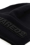 Dsquared Men Black Wool Beanie Hat