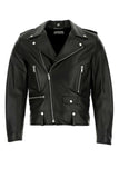 Saint Laurent Men Black Leather Jacket
