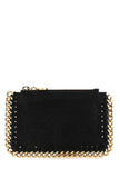 Stella Mccartney Women Black Shaggy Deer Falabella Card Holder