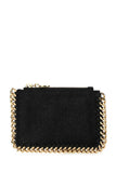 Stella Mccartney Women Black Shaggy Deer Falabella Card Holder