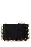 Stella Mccartney Women Black Shaggy Deer Falabella Card Holder
