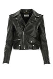 Saint Laurent Women Black Nappa Leather Jacket