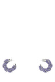 Bottega Veneta Women Lilac Nappa Leather And 925 Silver Earrings