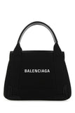 Balenciaga Women Black Canvas Cabas Navy Xs Handbag