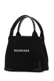 Balenciaga Women Black Canvas Cabas Navy Xs Handbag