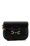 Gucci Women Black Leather Mini Horsebit 1955 Crossbody Bag