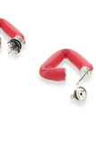 Bottega Veneta Women Fuchsia 925 Silver Fold Earrings
