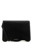 Palm Angels Women Black Leather Palm Beach Crossbody Bag