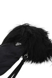 Prada Women Black Nylon And Nappa Leather Gloves