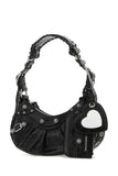 Balenciaga Women Black Leather Le Cagole Xs Shoulder Bag