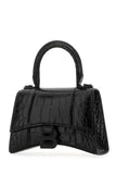Balenciaga Women Black Leather Xs Hourglass Handbag
