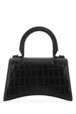 Balenciaga Women Black Leather Xs Hourglass Handbag