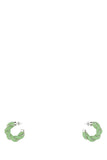 Bottega Veneta Women Pastel Green Nappa Leather And 925 Silver Earrings