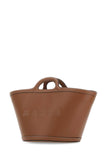 Marni Women Brown Leather Small Tropicalia Handbag