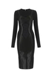 Dolce & Gabbana Women Black Stretch Viscose Blend Dress