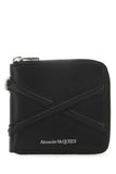 Alexander Mcqueen Men Black Leather Wallet