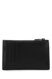 Alexander Mcqueen Men Black Leather Card Holder