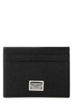 Dolce & Gabbana Men Black Leather Card Holder