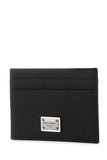 Dolce & Gabbana Men Black Leather Card Holder