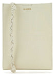 Jil Sander Women Ivory Leather Shoulder Bag