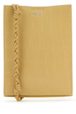 Jil Sander Women Beige Leather Small Tangle Shoulder Bag