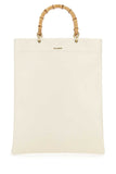 Jil Sander Women Ivory Leather Medium Shopping Bag
