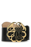 Alexander Mcqueen Women Black Leather Belt