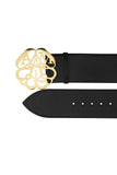 Alexander Mcqueen Women Black Leather Belt