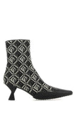 Marine Serre Women Embroidered Cotton Blend Moon Diamant Ankle Boots