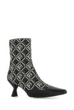 Marine Serre Women Embroidered Cotton Blend Moon Diamant Ankle Boots
