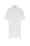 Thom Browne Women White Poplin Shirt Mini Dress
