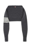 Thom Browne Unisex Melange Grey Wool Clutch