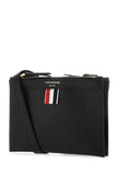 Thom Browne Women Black Leather Mini Document Holder