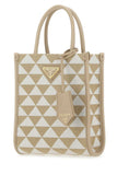 Prada Women Embroidered Fabric Micro Symbole Handbag
