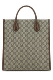 Gucci Men Gg Supreme Fabric And Leather Handbag