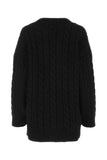 Prada Women Black Wool Blend Oversize Cardigan