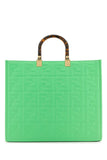 Fendi Women Green Leather Medium Sunshine Shopping Bag