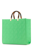 Fendi Women Green Leather Medium Sunshine Shopping Bag